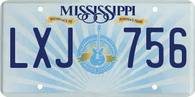 MS license plate LXJ756