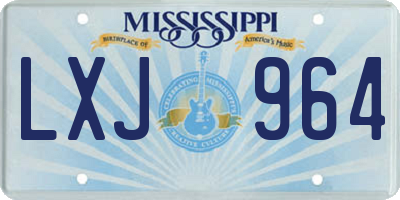 MS license plate LXJ964