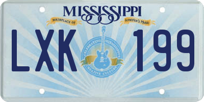 MS license plate LXK199