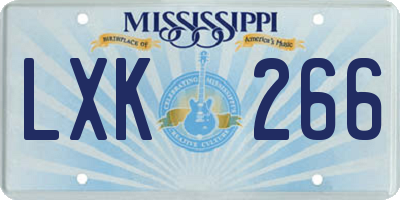 MS license plate LXK266