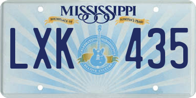 MS license plate LXK435