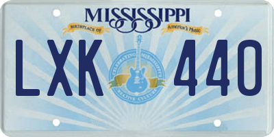 MS license plate LXK440