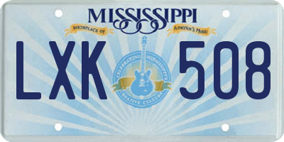 MS license plate LXK508