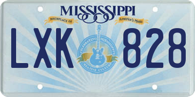 MS license plate LXK828
