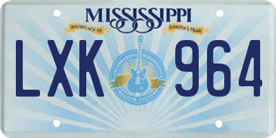 MS license plate LXK964
