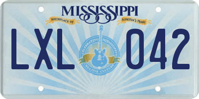 MS license plate LXL042