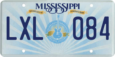 MS license plate LXL084