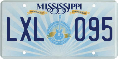 MS license plate LXL095
