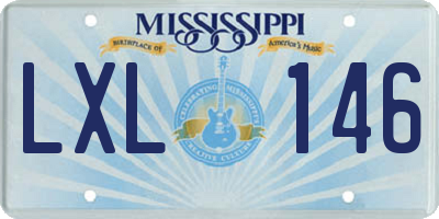 MS license plate LXL146