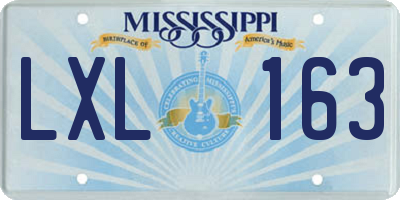 MS license plate LXL163