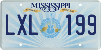 MS license plate LXL199