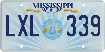 MS license plate LXL339