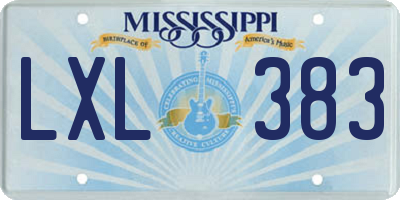 MS license plate LXL383