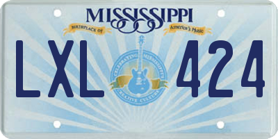 MS license plate LXL424