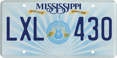 MS license plate LXL430