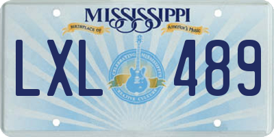 MS license plate LXL489