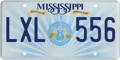 MS license plate LXL556