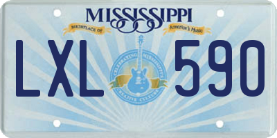 MS license plate LXL590