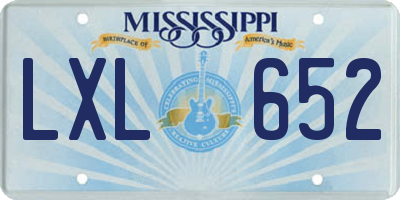 MS license plate LXL652