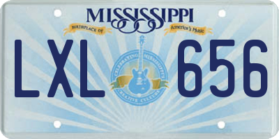 MS license plate LXL656