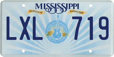 MS license plate LXL719