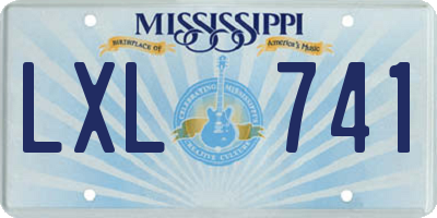MS license plate LXL741