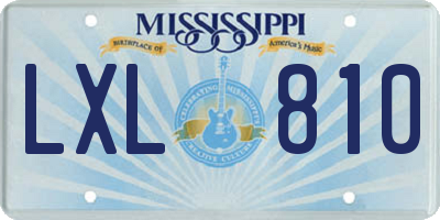 MS license plate LXL810
