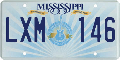 MS license plate LXM146
