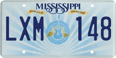 MS license plate LXM148
