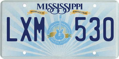 MS license plate LXM530