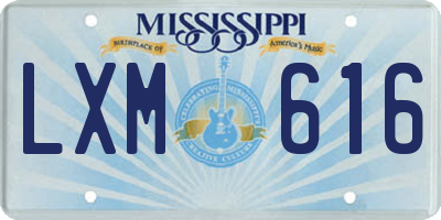 MS license plate LXM616
