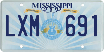 MS license plate LXM691