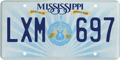 MS license plate LXM697