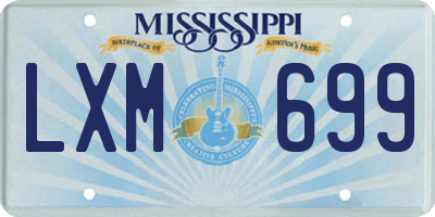 MS license plate LXM699
