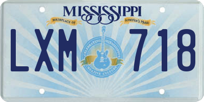 MS license plate LXM718