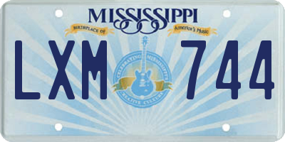 MS license plate LXM744