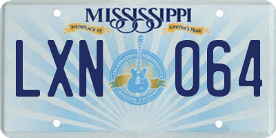 MS license plate LXN064