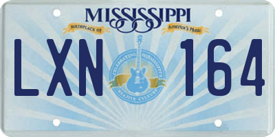 MS license plate LXN164