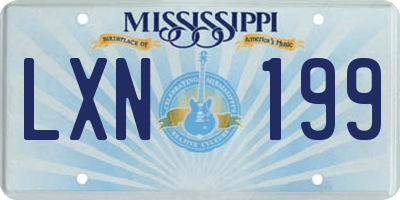 MS license plate LXN199