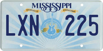 MS license plate LXN225