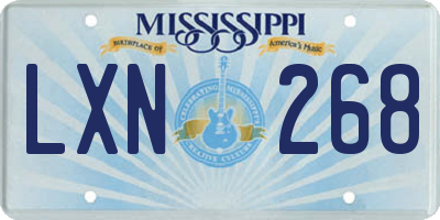 MS license plate LXN268