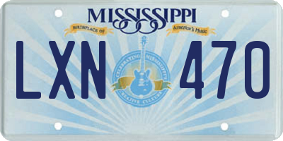 MS license plate LXN470