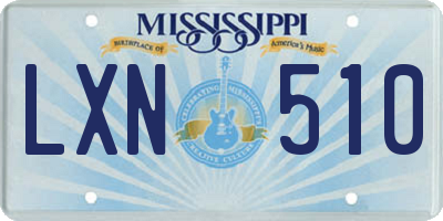 MS license plate LXN510