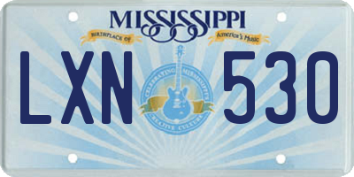 MS license plate LXN530