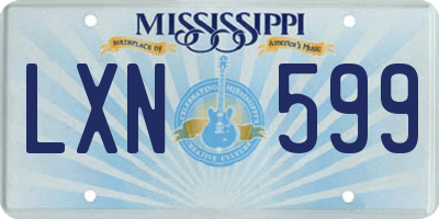 MS license plate LXN599