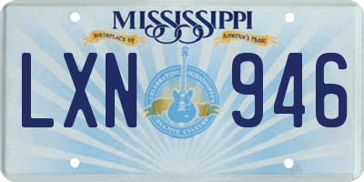 MS license plate LXN946