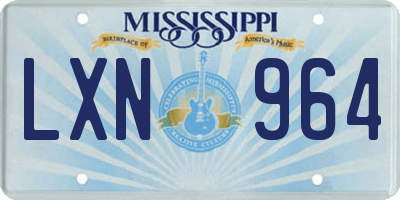 MS license plate LXN964