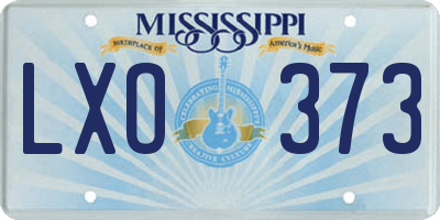 MS license plate LXO373