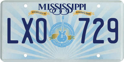MS license plate LXO729