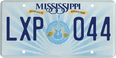 MS license plate LXP044